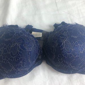Sexy blue aerie plunge pushup bra
